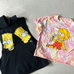 Bundle two Simpsons tops